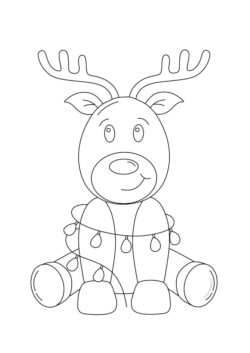 cute-rudolph-red-nose-reindeer-christmas-colouring-page
