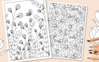 Flower Colouring Pages (Free Printables)
